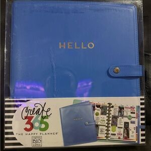 The Happy Planner Blue HELLO Snap-Closure Planner